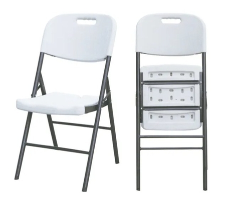 Sedia all'aperto di picnic del giardino della sedia pieghevole della  struttura di plastica portatile bianca del metallo